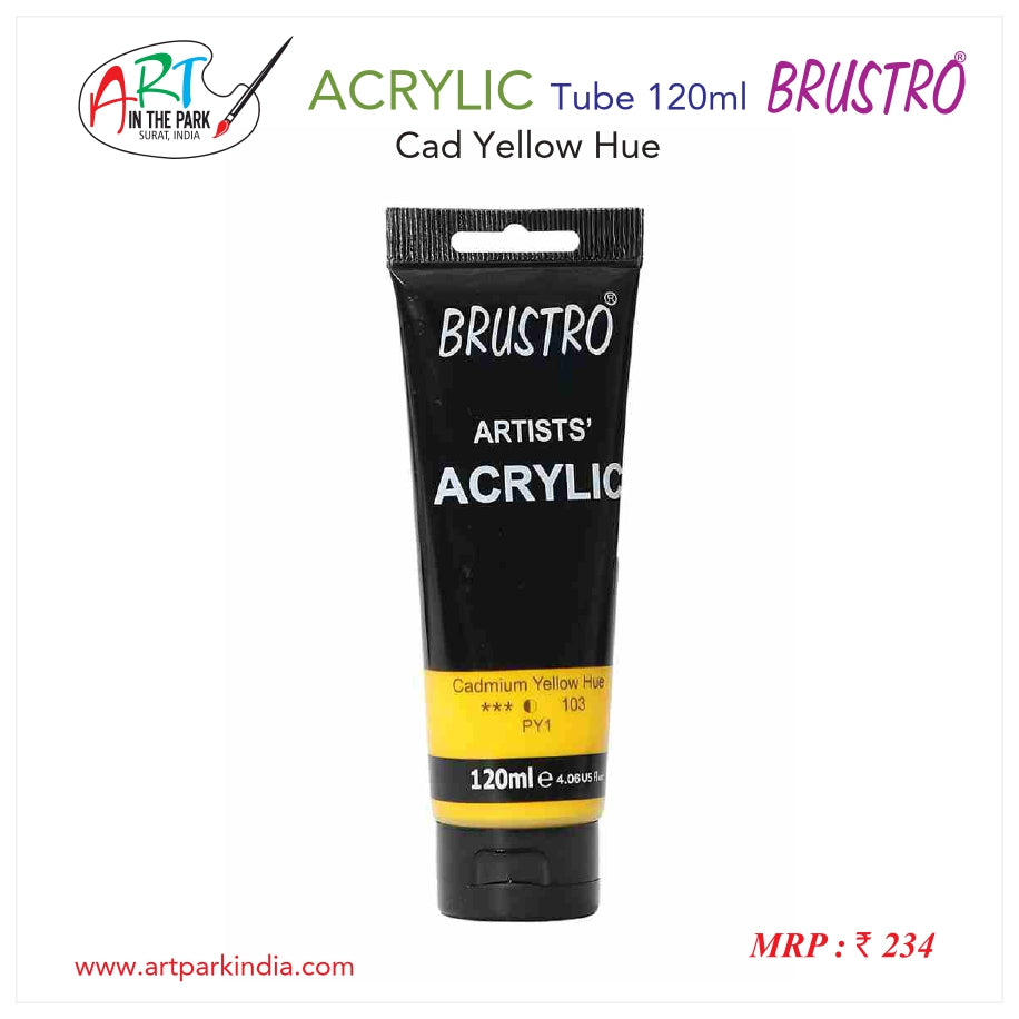 BRUSTRO ACRYLIC TUBE 120ml CAD YELLOW HUE