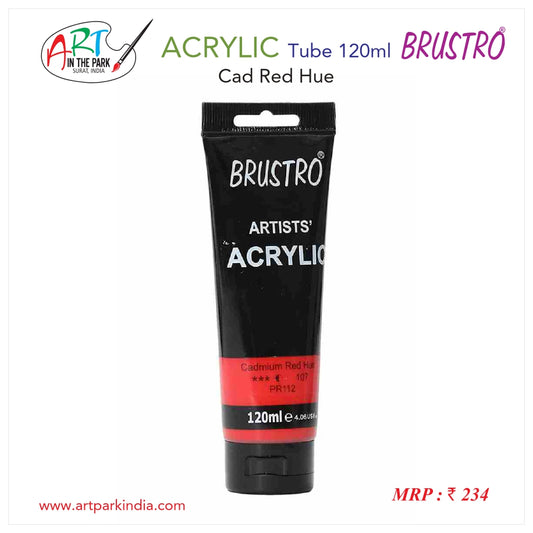 BRUSTRO ACRYLIC TUBE 120ml CAD RED HUE