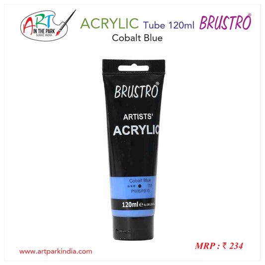 BRUSTRO ACRYLIC TUBE 120ml COBALT BLUE