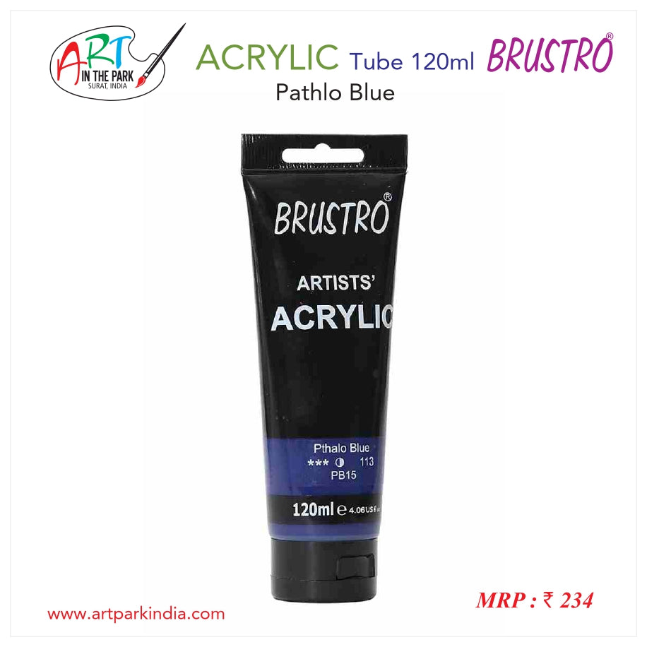 BRUSTRO ACRYLIC TUBE 120ml PATHLO BLUE