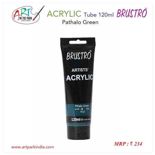 BRUSTRO ACRYLIC TUBE 120ml PATHALO GREEN