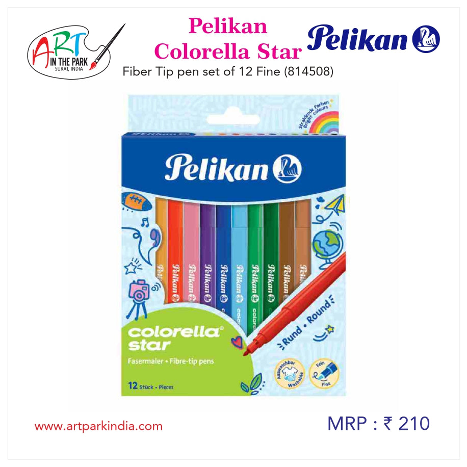 Pelikan colorella Star fiber Tip pen set of 12 fine