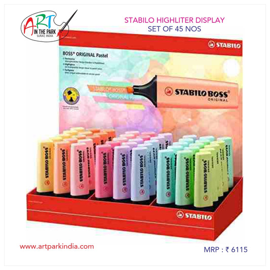 STABILO HIGHLIGHTER  DISPALY OF 45 NOS