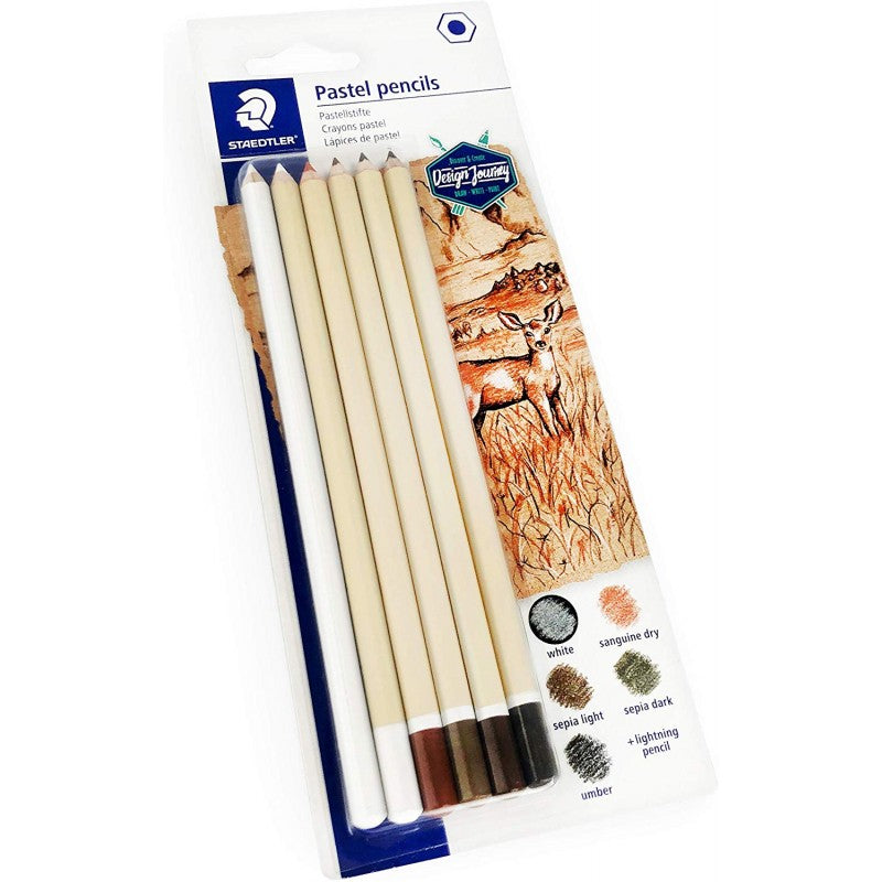 STAEDTLER MARS LUMO JUMBO PASTEL PENCIL SET OF 6-100PSBK6