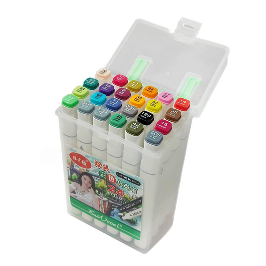 Touchcool W Alcohol Marker set of 24